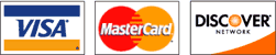 Mastercad, Visa, Discover