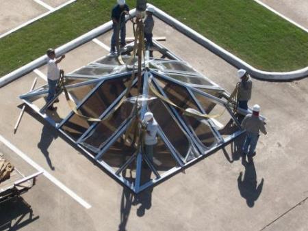 Bay Plaza skylight installation.